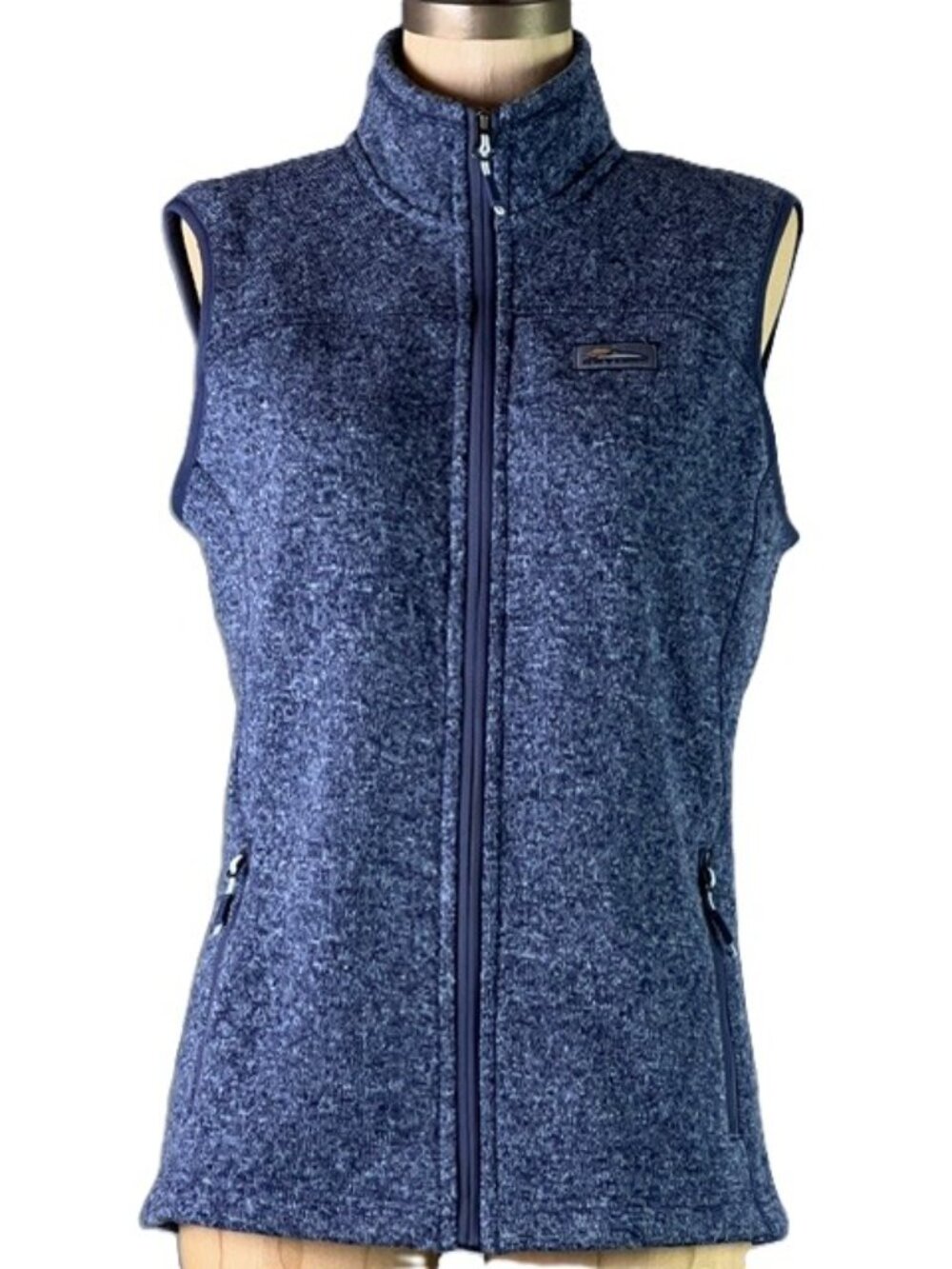 NWOT Orvis Blue Heather Sweater Fleece Full Zip Vest Size Small